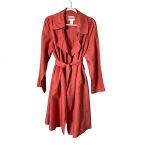 Linen Cynthia Rowley Red Trench Coat